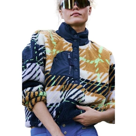 NEW Free People Hit The Slopes Sherpa Pullover Rocky Ridge Size Large - Picture 2 of 5